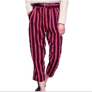 Free People maroon striped pants